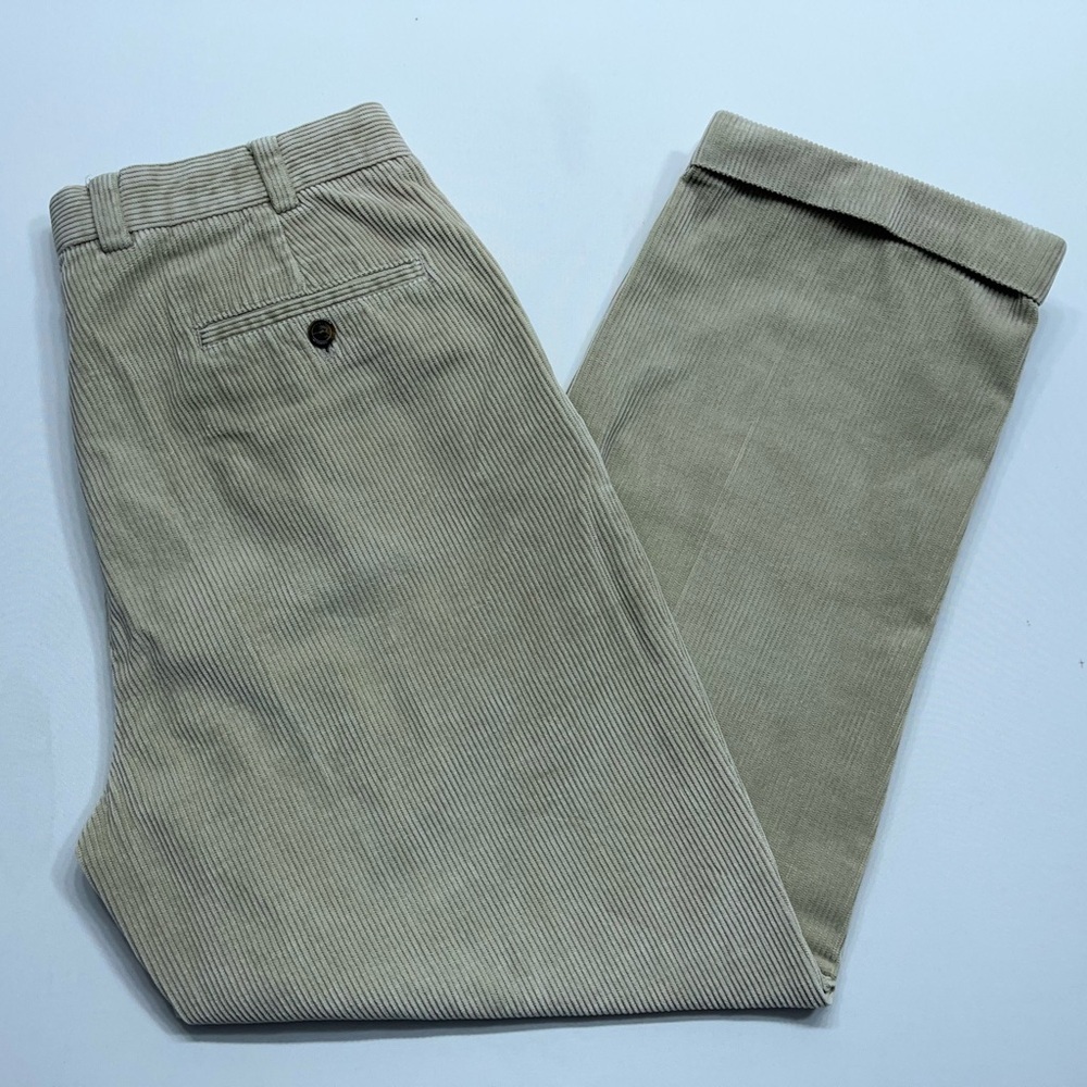 Brooks Brothers Corduroy Pants Mens Size 36x30 Elliot Fit Pleated Cuffed Preppy